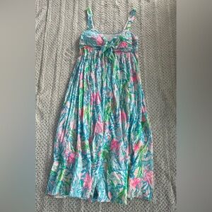 Lilly Pulitzer $248 Sabrinah Midi Dress in Multi Coral Bay Size 14 XL